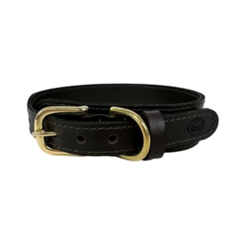 Sazzz Dog Collar Pioneer Classic Leather Dark Brown